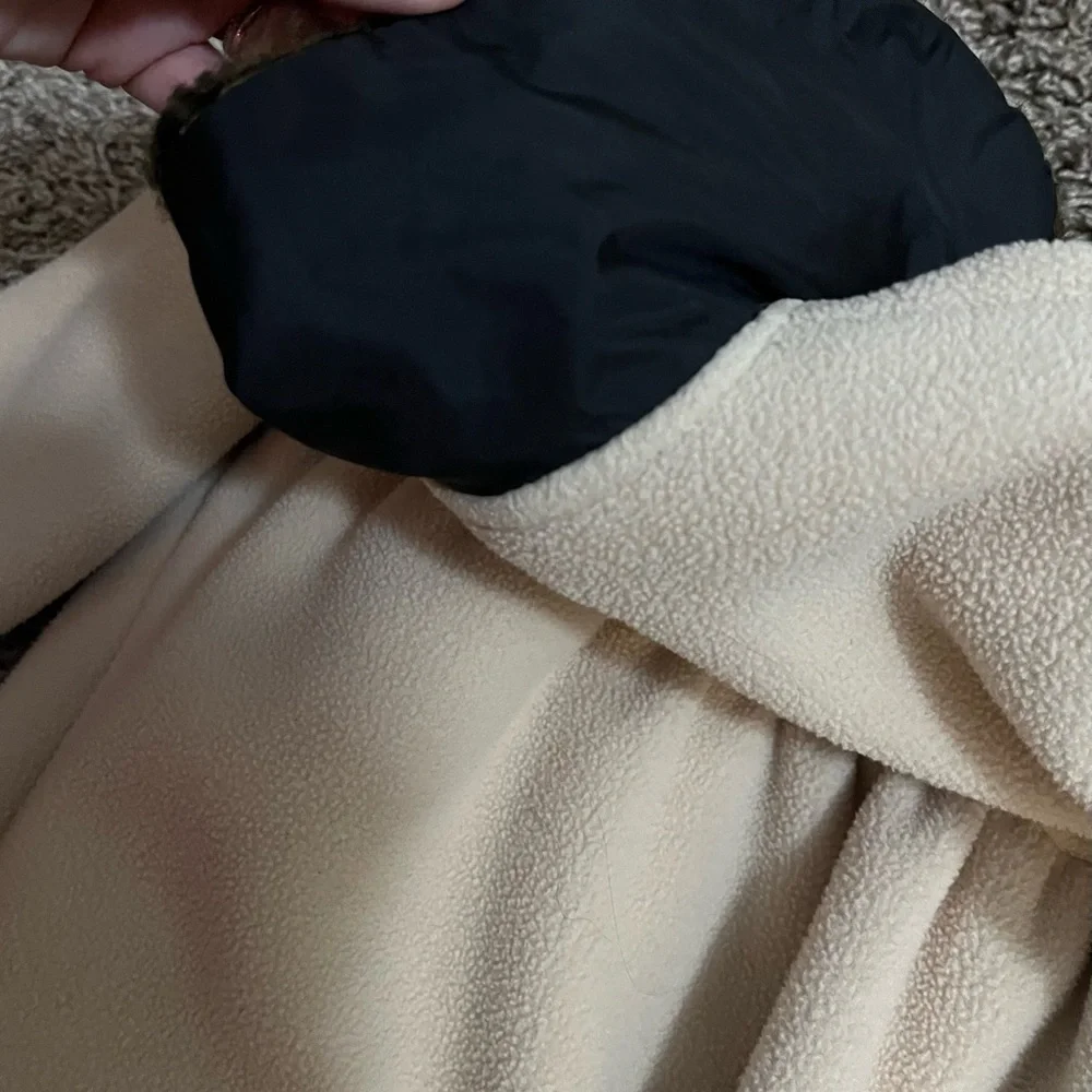 Pete’s Partner Pea Coat, Cream/Tan with Animal Print Collar and Buttons, SZ: 2T